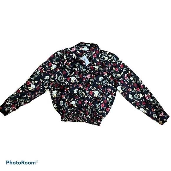 THE TOG SHOP long sleeve floral print  blouse size 16p - Picture 1 of 3
